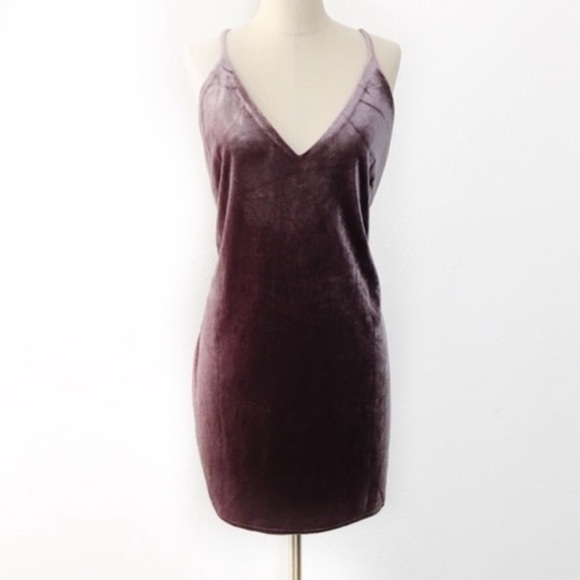 Lioness Purple Velvet Mini Dress XS - Picture 3 of 6